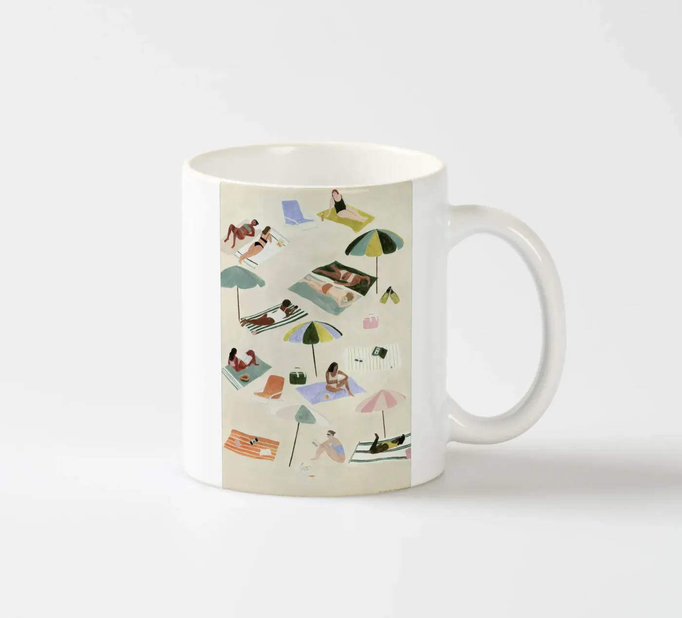 Sunbathing tazza in ceramica da Isabelle Vandeplassche