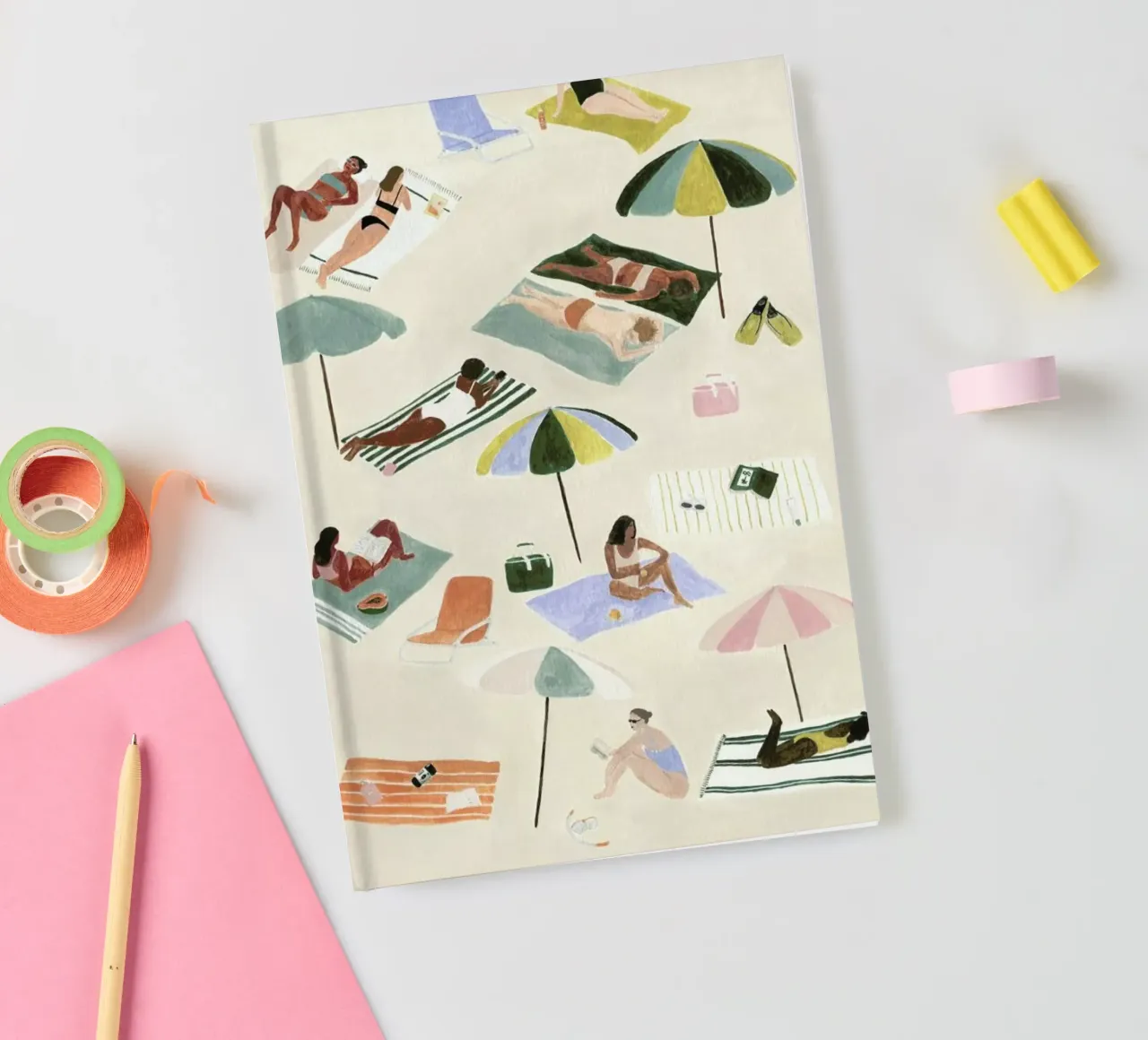 Sunbathing notebook by Isabelle Vandeplassche