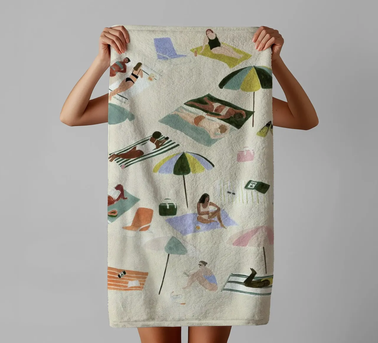 Sunbathing badhanddoek van Isabelle Vandeplassche