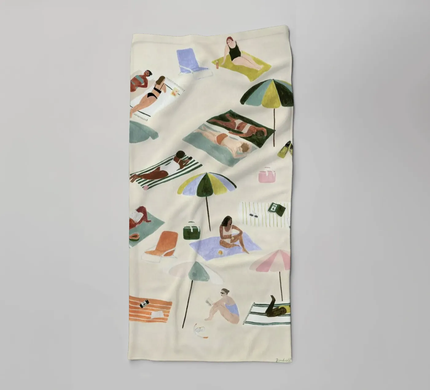 Sunbathing towel by Isabelle Vandeplassche