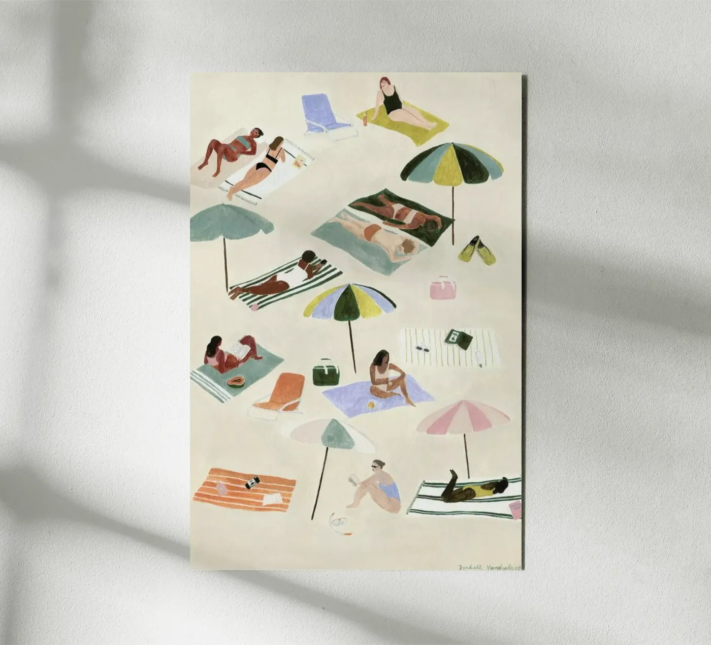 Sunbathing pannello forex da Isabelle Vandeplassche