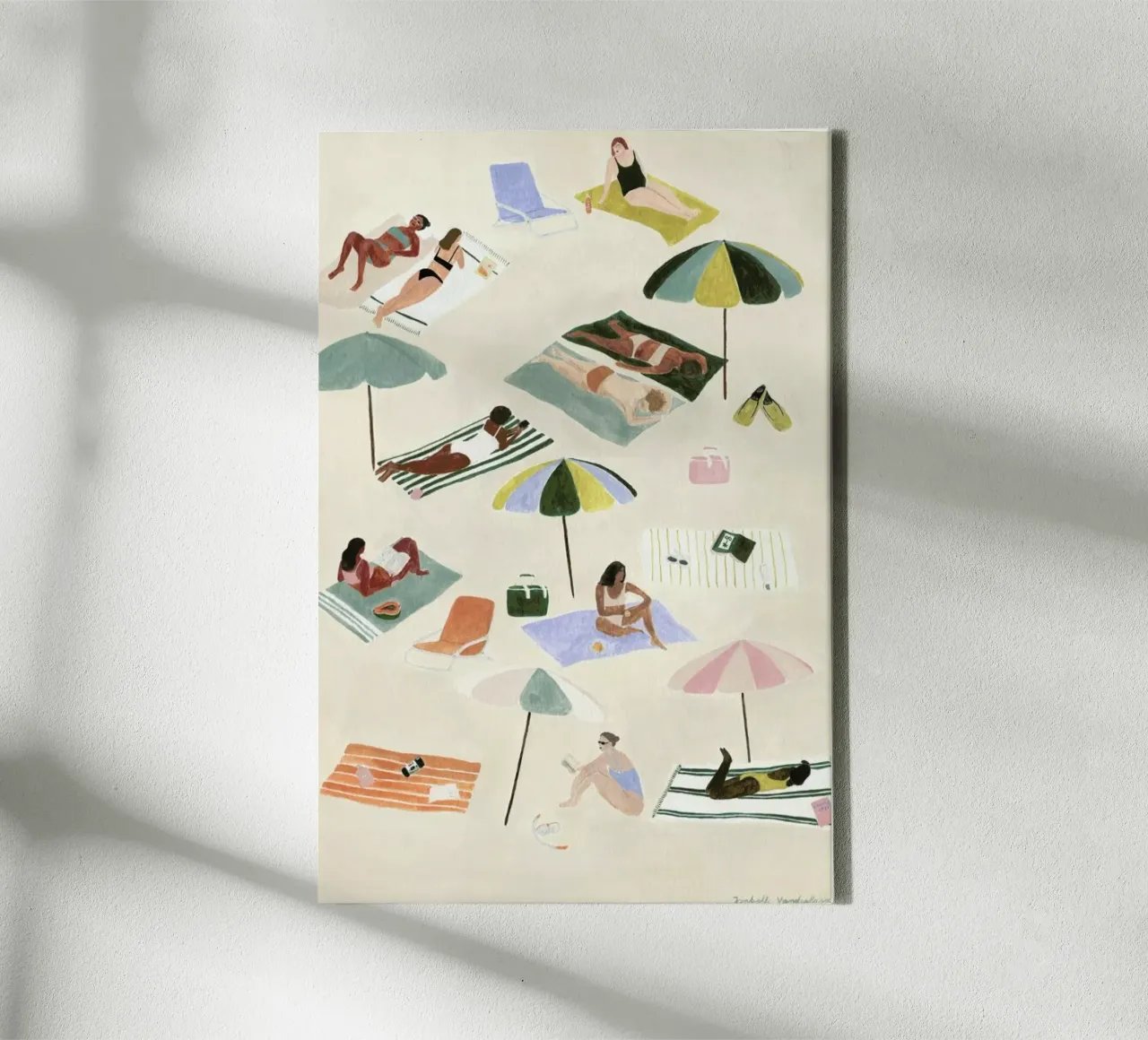 Sunbathing canvas van Isabelle Vandeplassche