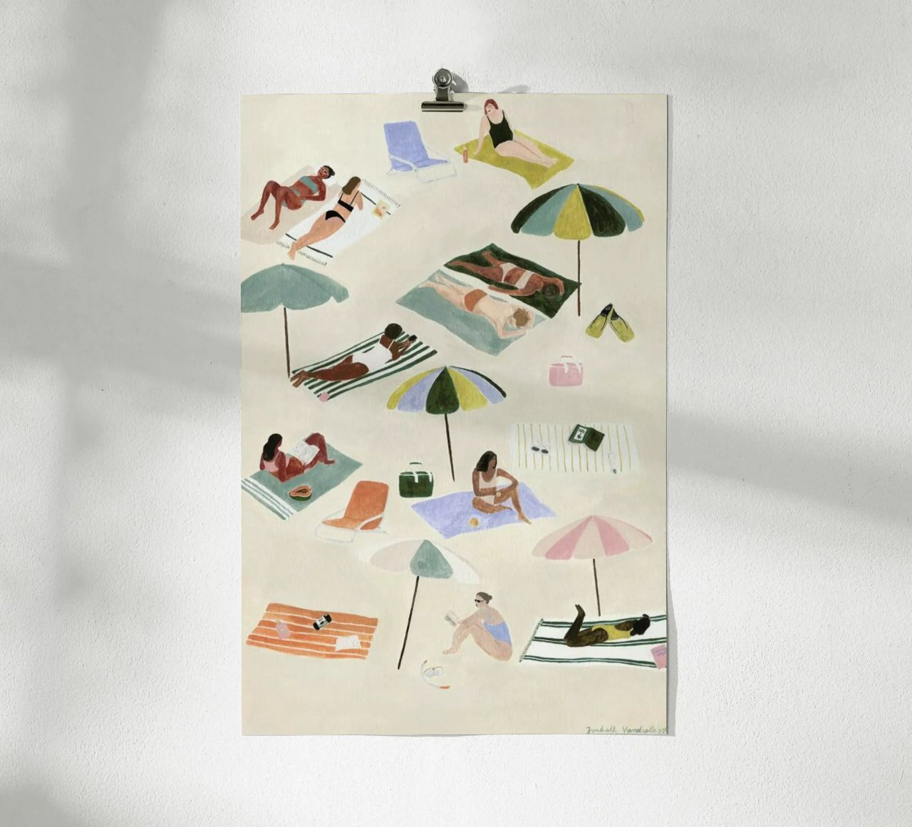 Sunbathing poster by Isabelle Vandeplassche