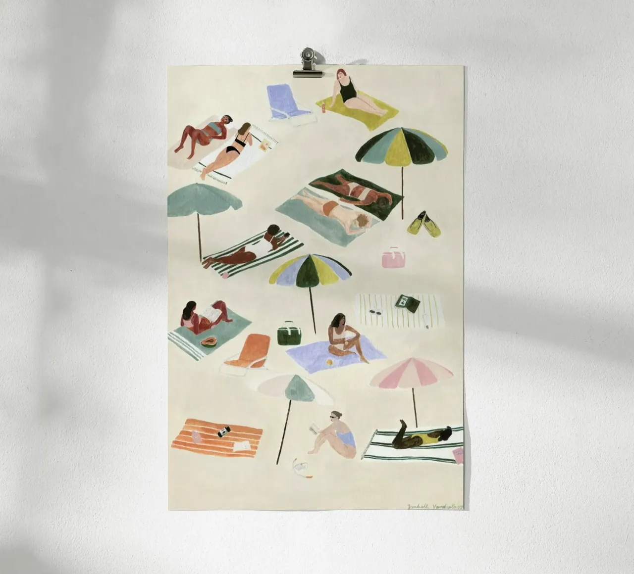 Sunbathing poster van Isabelle Vandeplassche