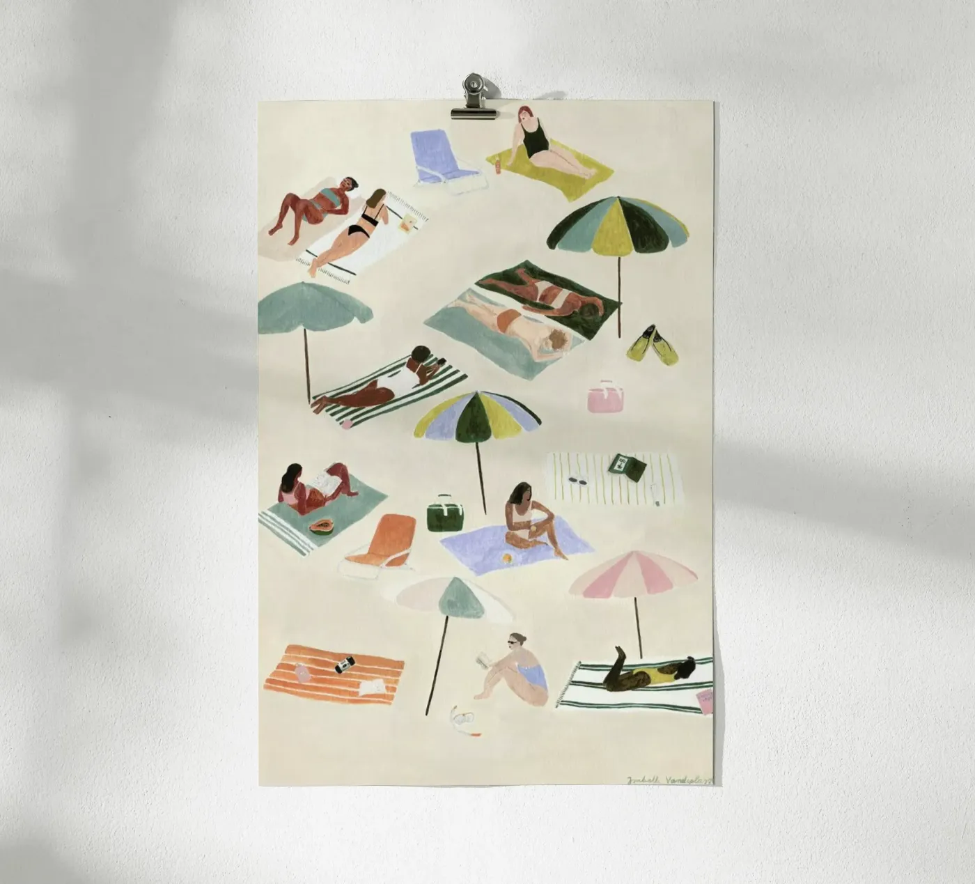 Sunbathing poster van Isabelle Vandeplassche
