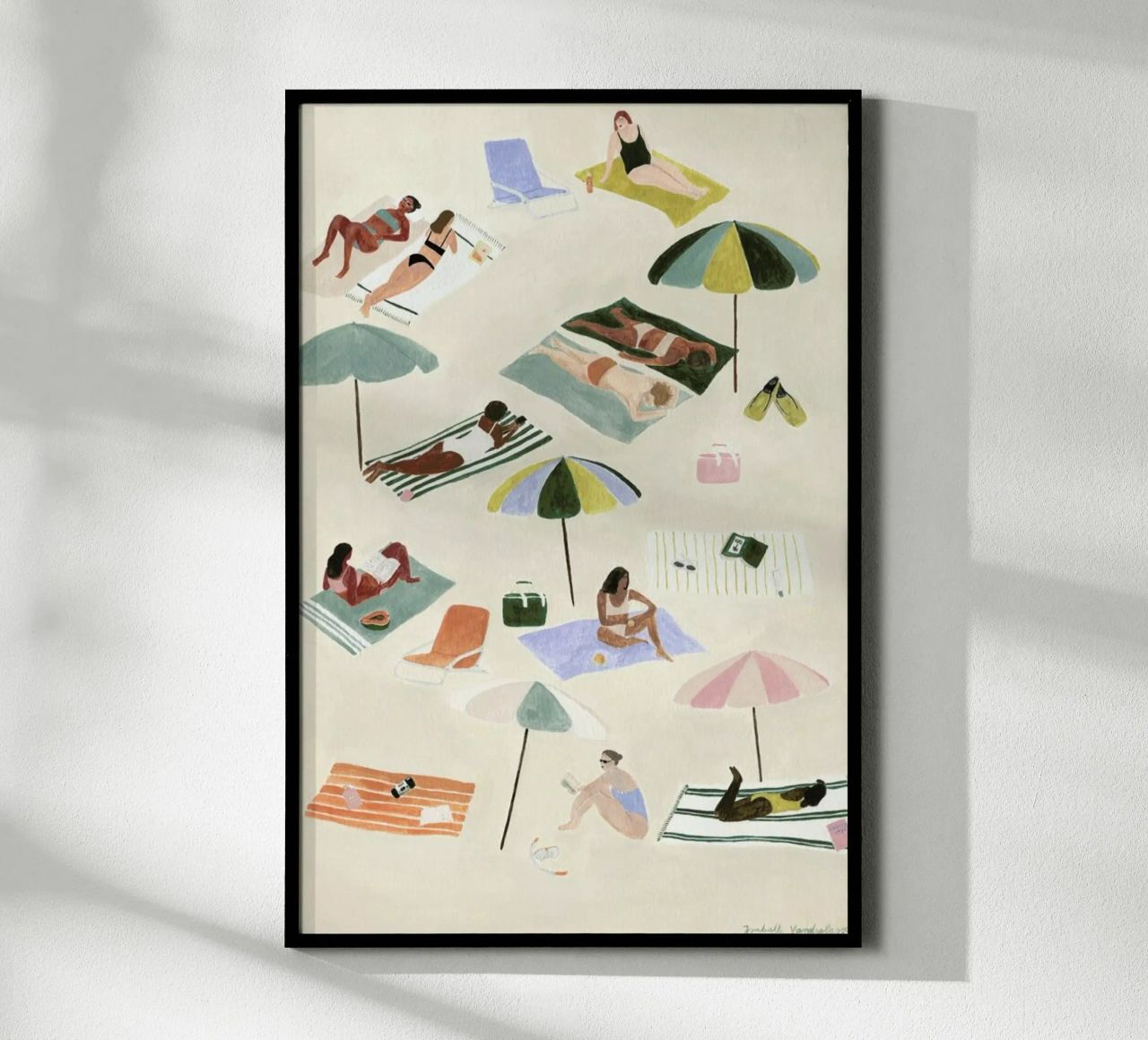 Sunbathing poster by Isabelle Vandeplassche