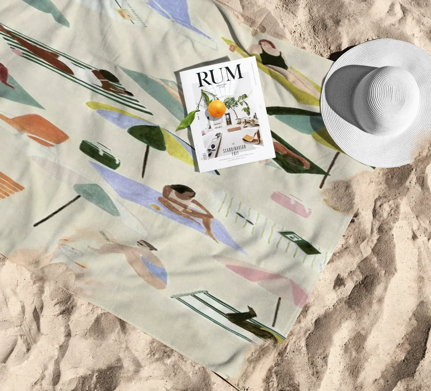 Sunbathing strandhanddoek van Isabelle Vandeplassche