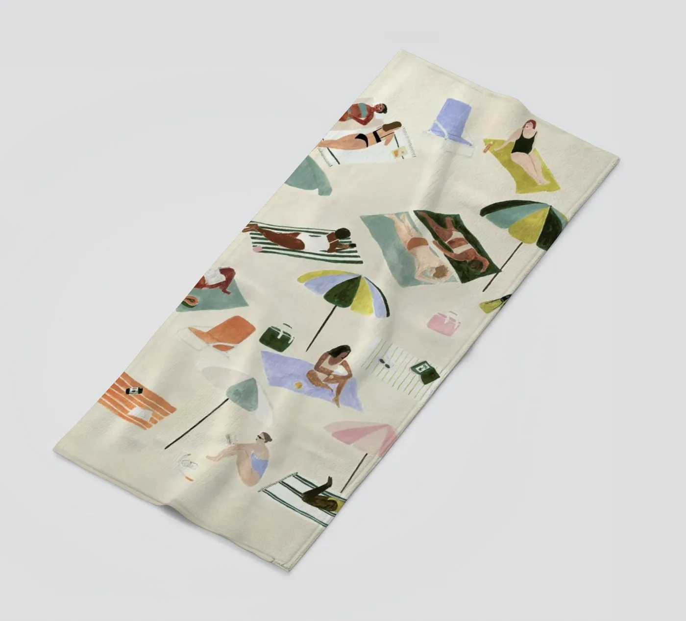 Sunbathing strandhanddoek van Isabelle Vandeplassche