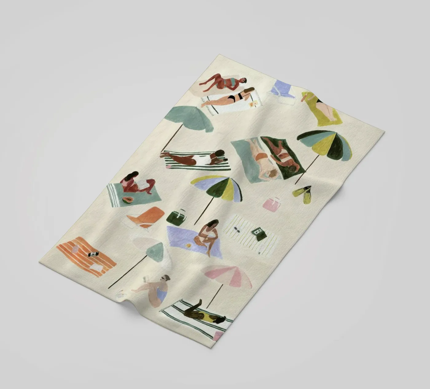 Sunbathing strandhanddoek van Isabelle Vandeplassche