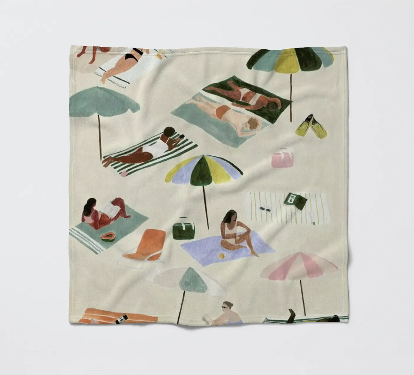 Sunbathing fleecedeken van Isabelle Vandeplassche