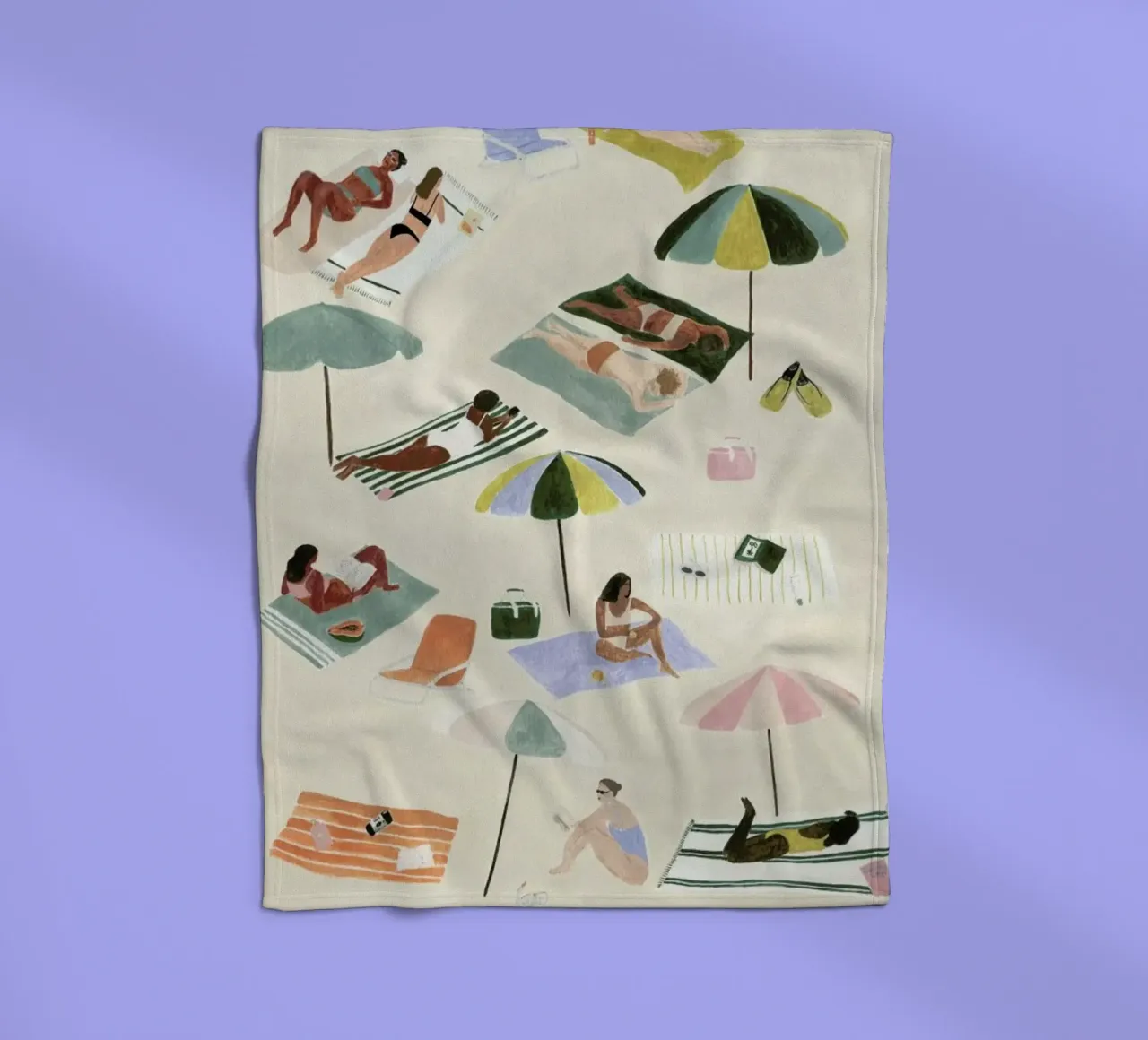 Sunbathing Fleecedecke von Isabelle Vandeplassche