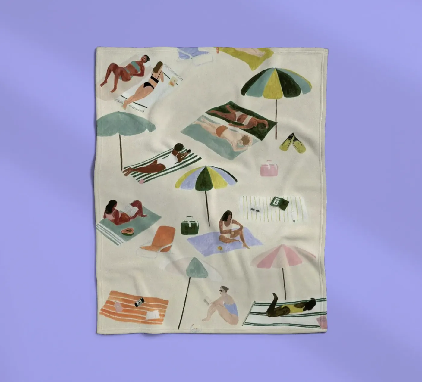 Sunbathing fleecedeken van Isabelle Vandeplassche