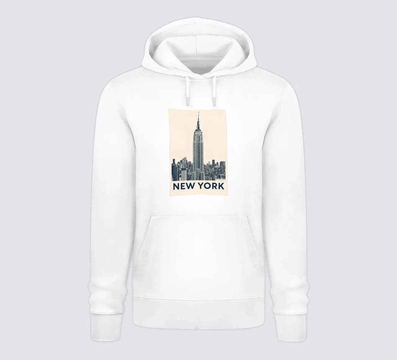 New York – Empire View - Linocut Series felpa con cappuccio da Studio Mooodz