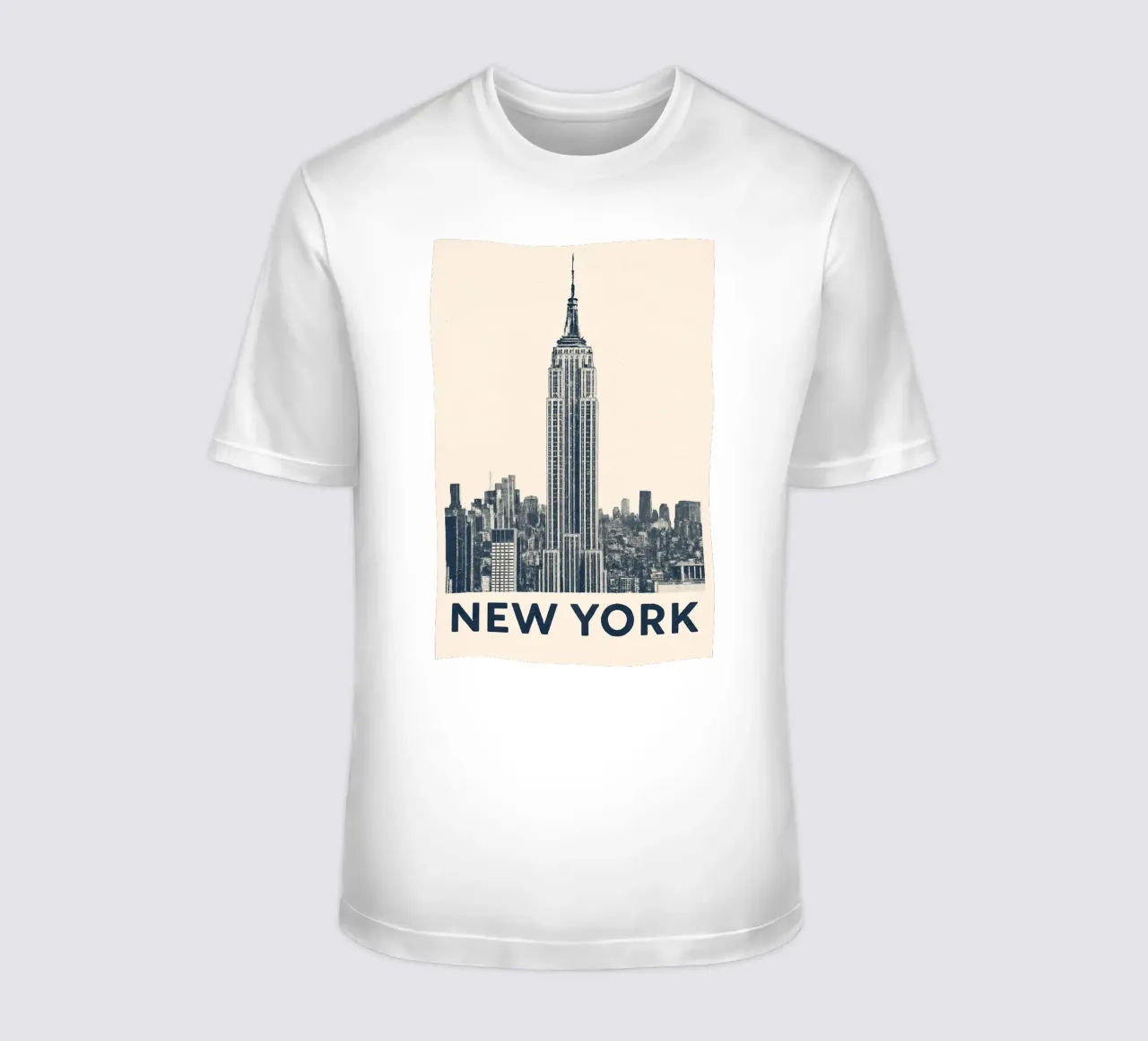New York – Empire View - Linocut Series t-shirt da Studio Mooodz