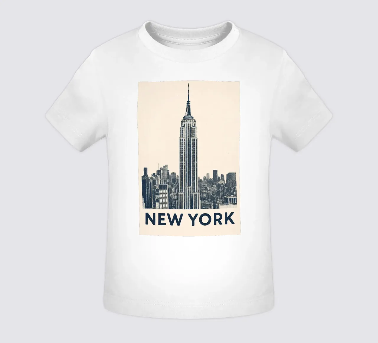 New York – Empire View - Linocut Series maglietta neonato da Studio Mooodz