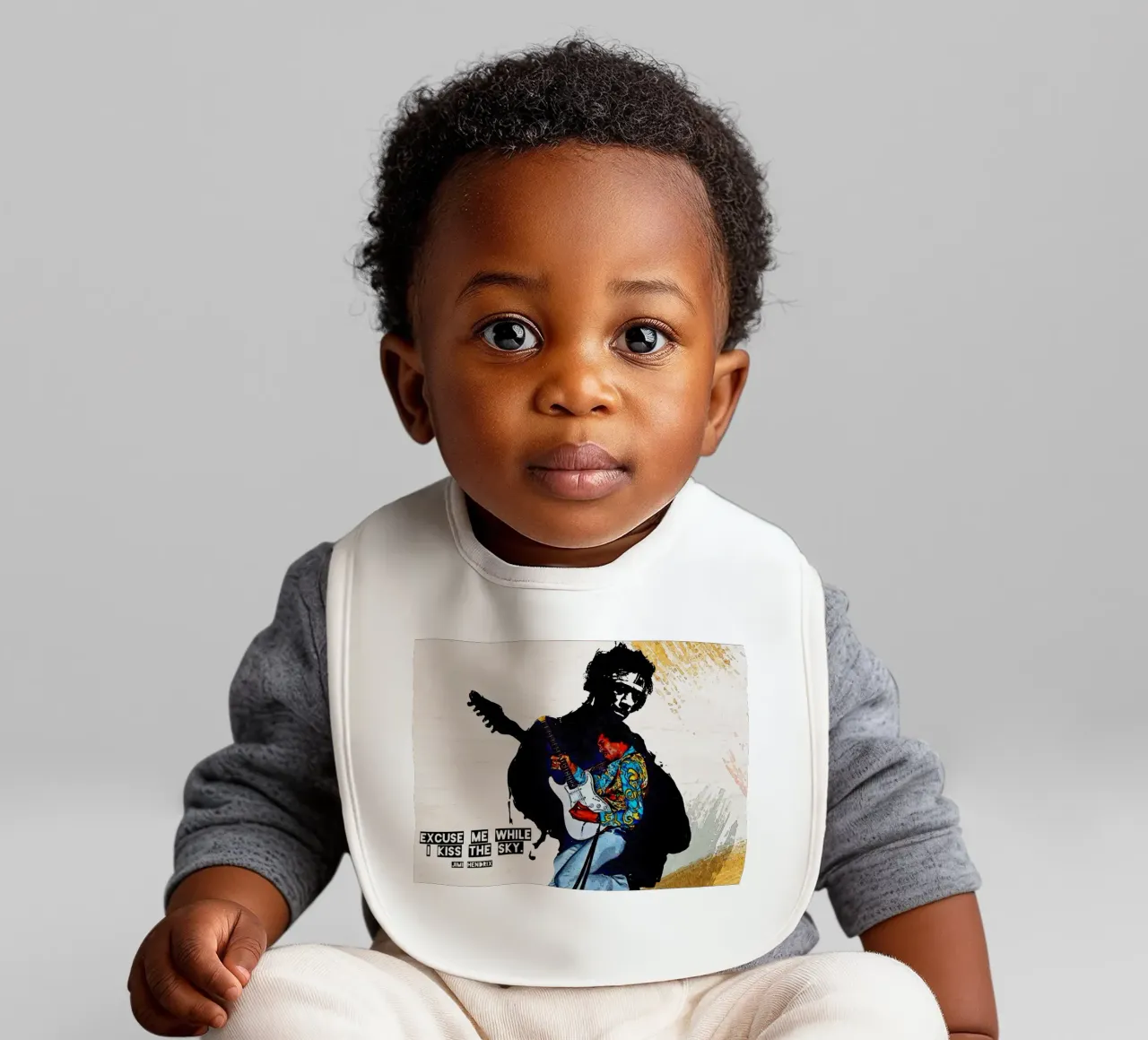 I kiss the sky baby bib by Gunawan Rb