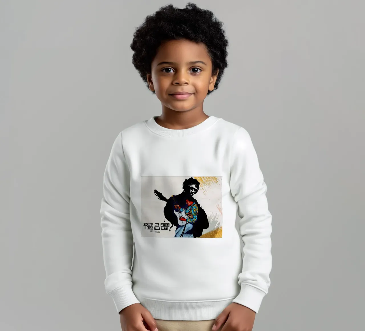 I kiss the sky kids sweatshirt by Gunawan Rb