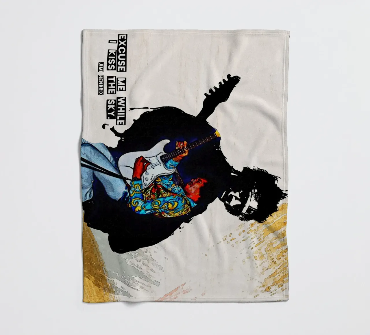 I kiss the sky fleece blanket by Gunawan Rb