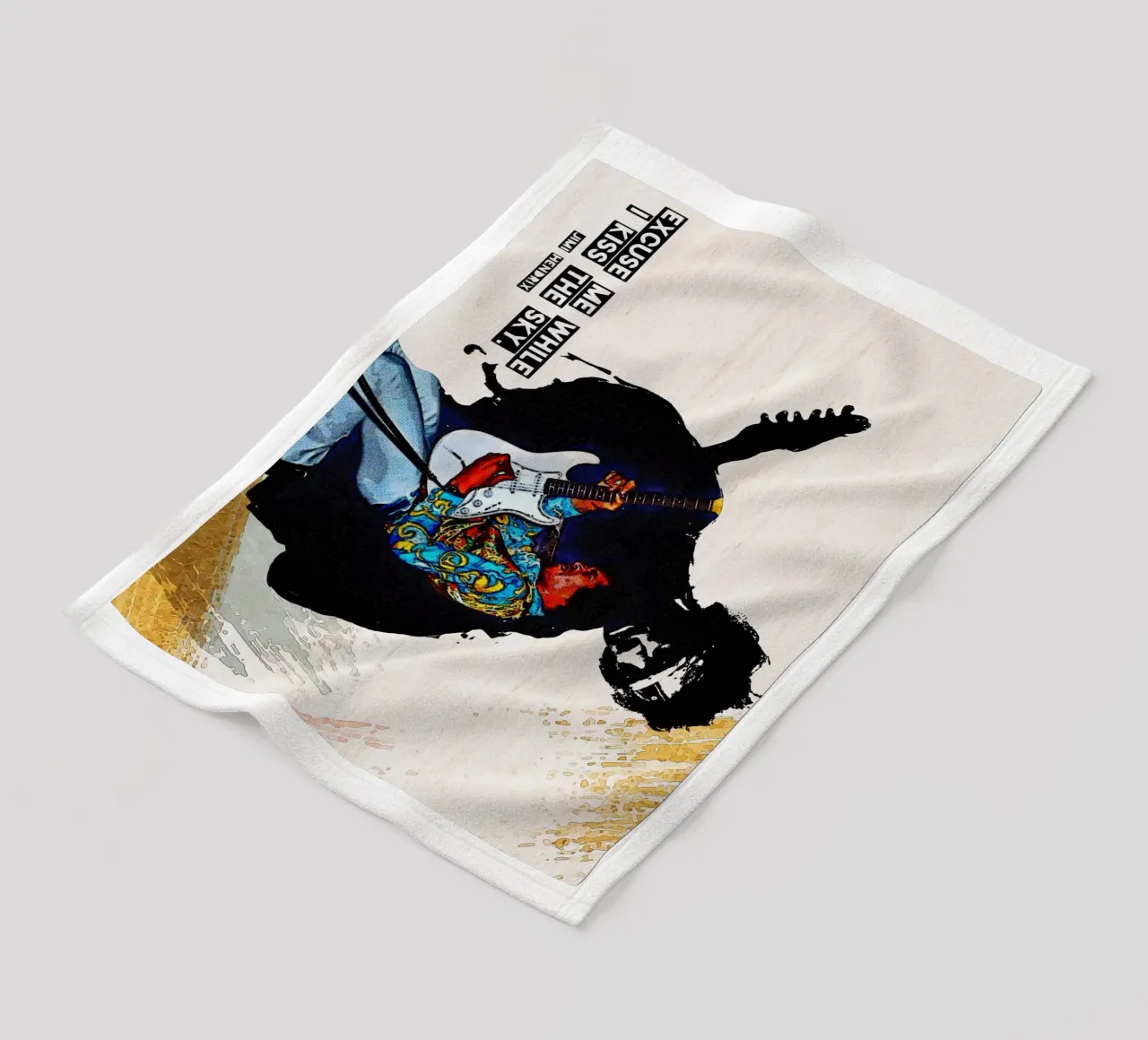 I kiss the sky fleece blanket by Gunawan Rb