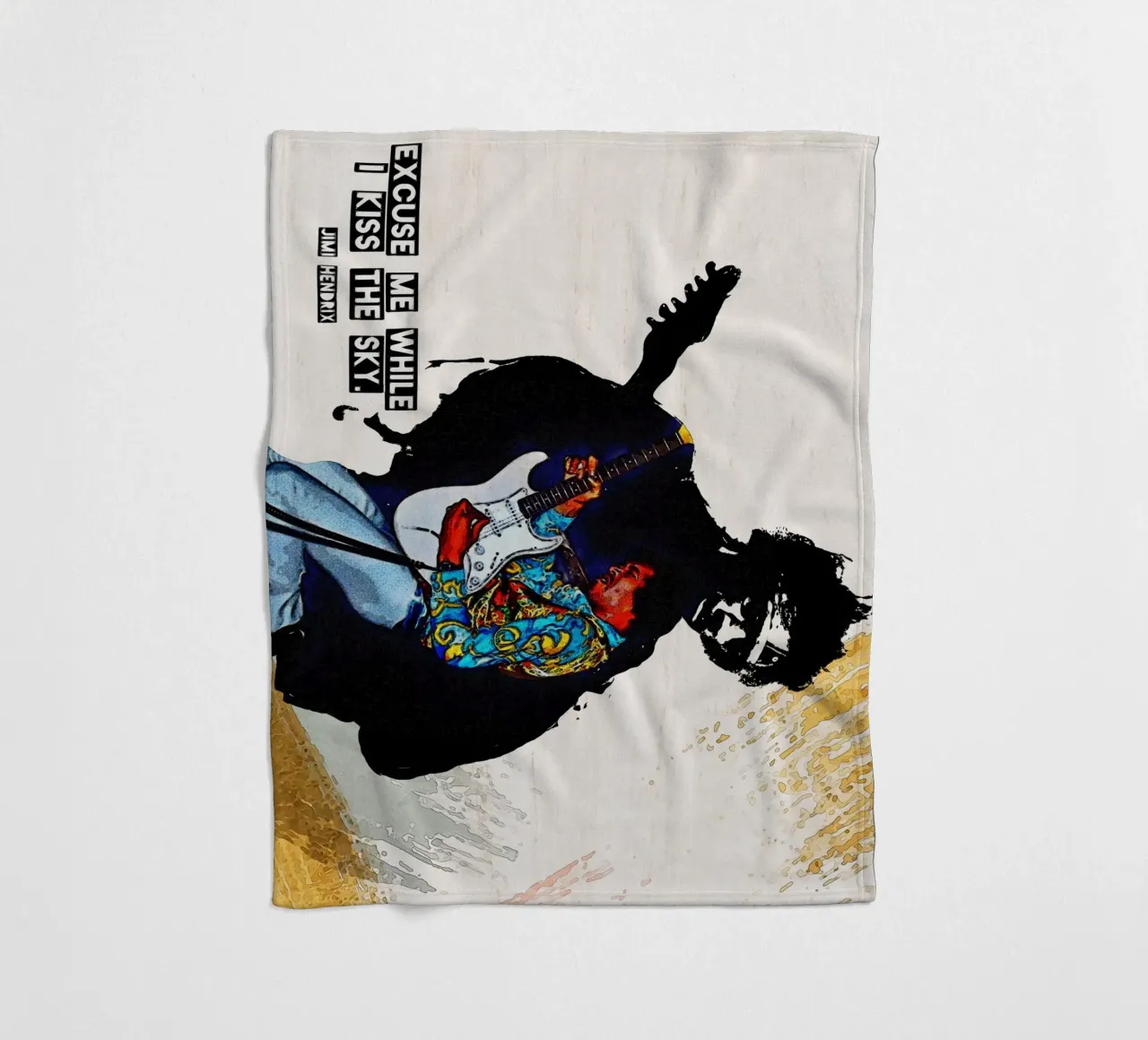 I kiss the sky fleece blanket by Gunawan Rb