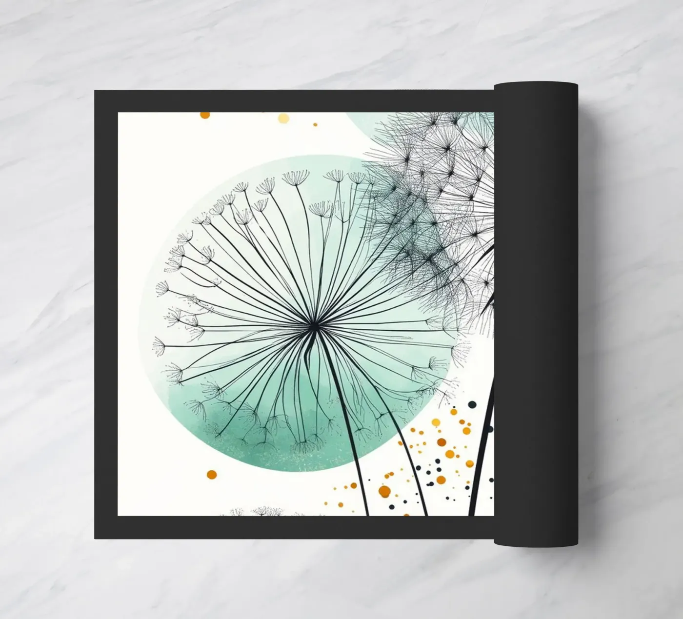 Dandelions doormat by Justyna Jaszke JBJart