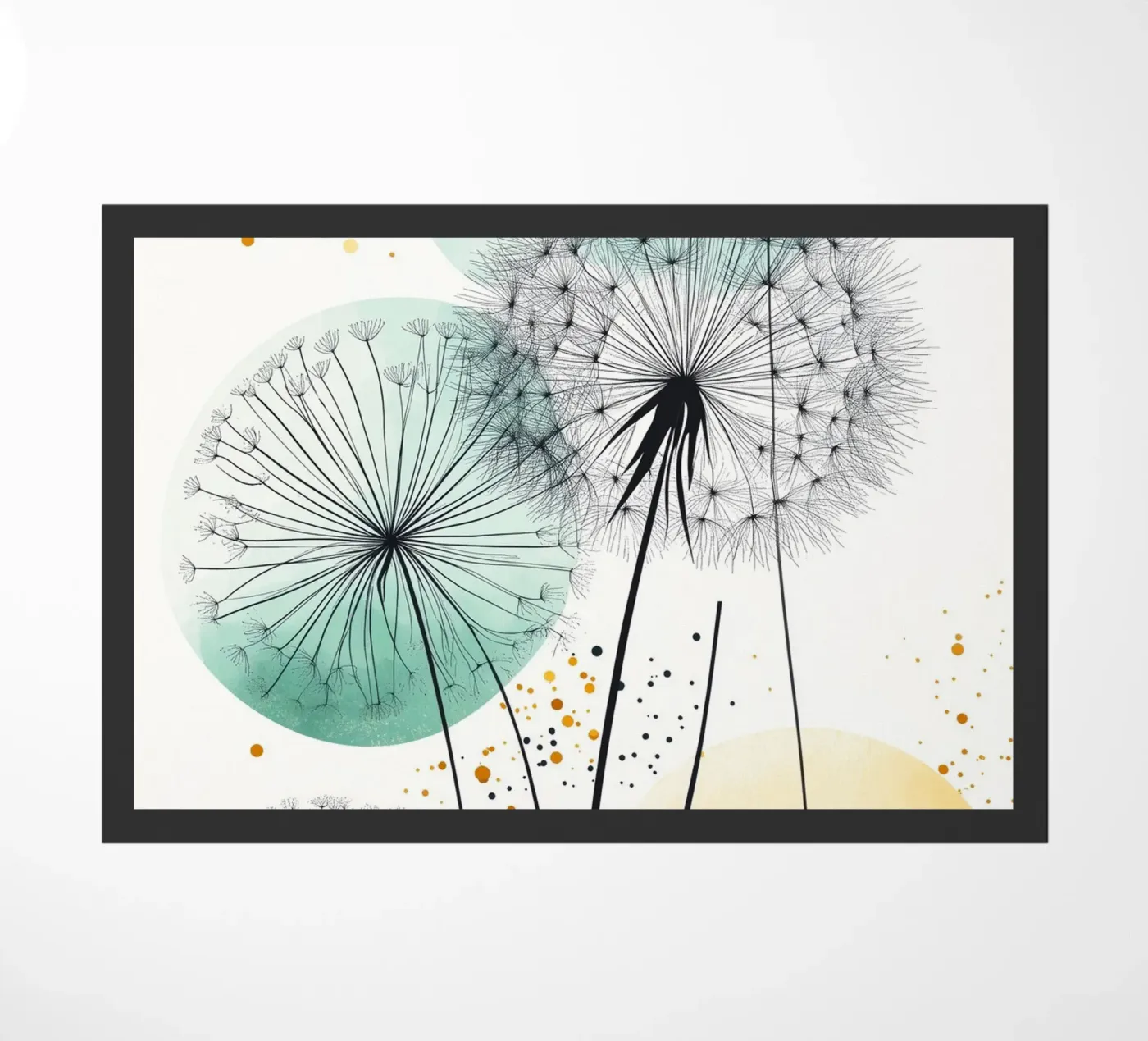 Dandelions doormat by Justyna Jaszke JBJart