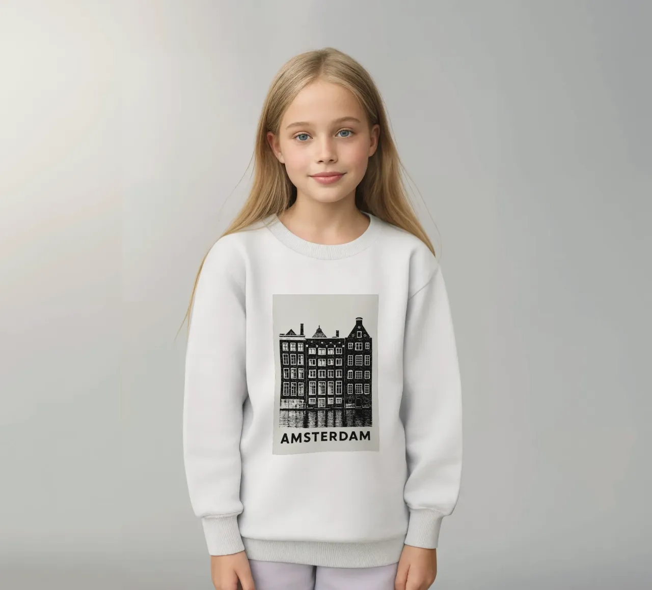 Amsterdam - Dutch Blockprint felpa bambino da Studio Mooodz