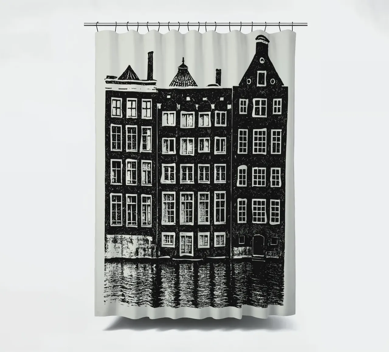 Amsterdam - Dutch Blockprint tenda da doccia da Studio Mooodz