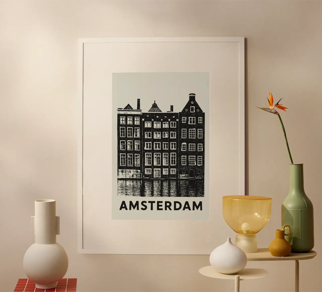 Amsterdam - Dutch Blockprint carta hahnemühle da Studio Mooodz