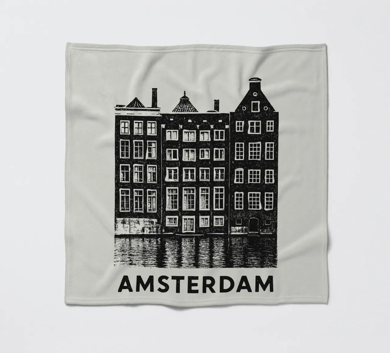 Amsterdam - Dutch Blockprint coperta in pile da Studio Mooodz
