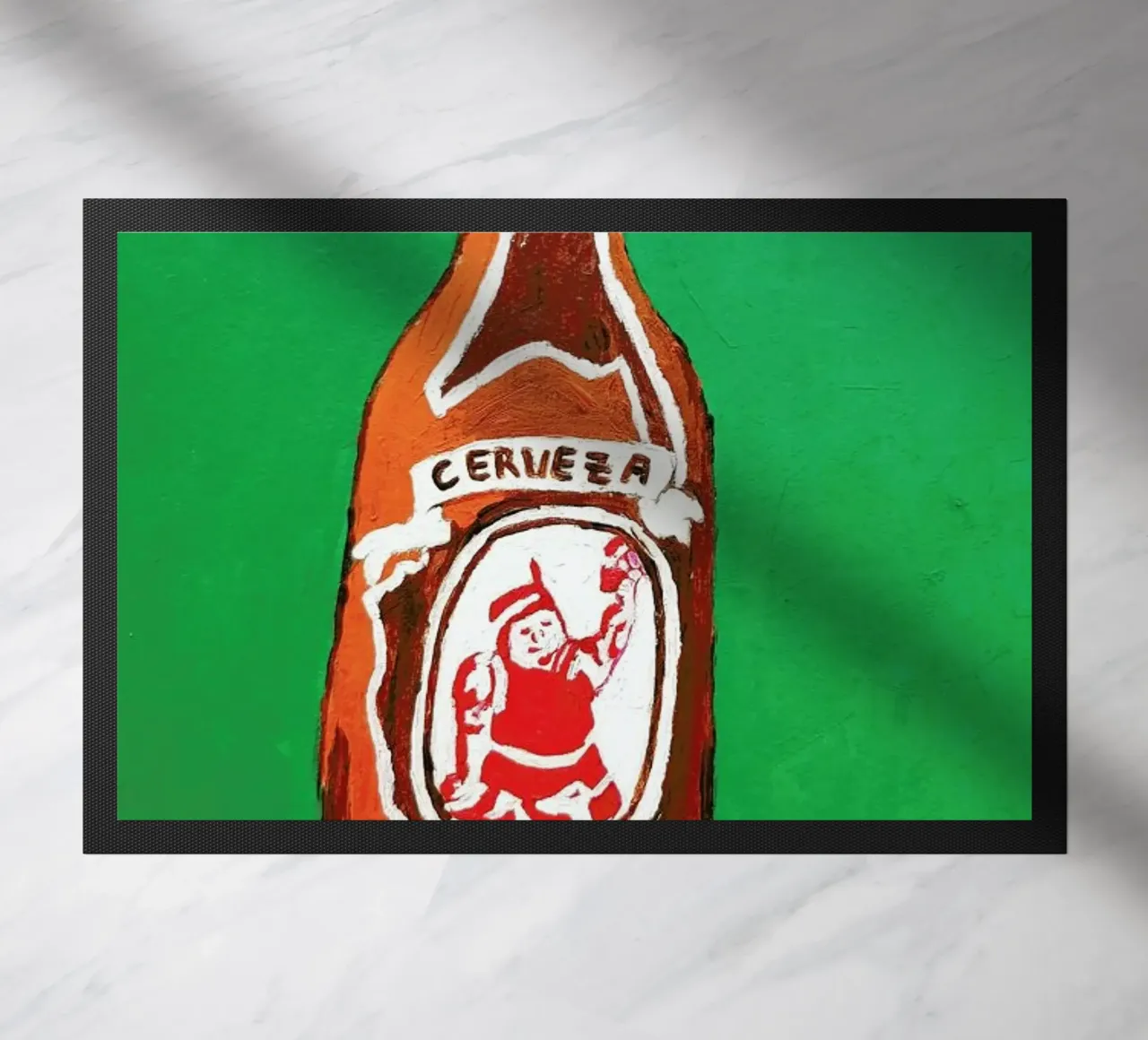 Cerveza doormat by Blanca Nuñez Pozuelo