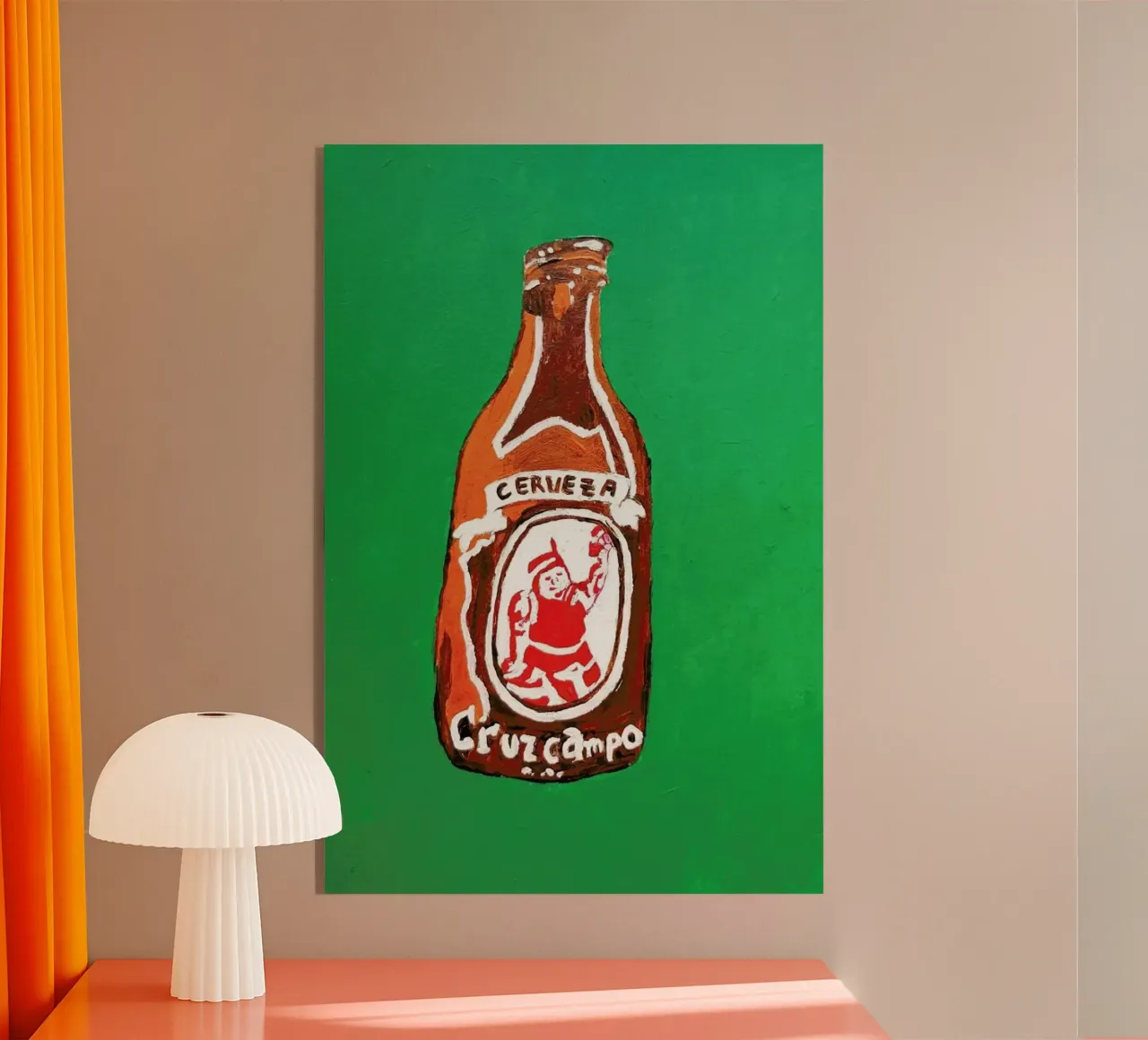 Cerveza acrylic glass by Blanca Nuñez Pozuelo