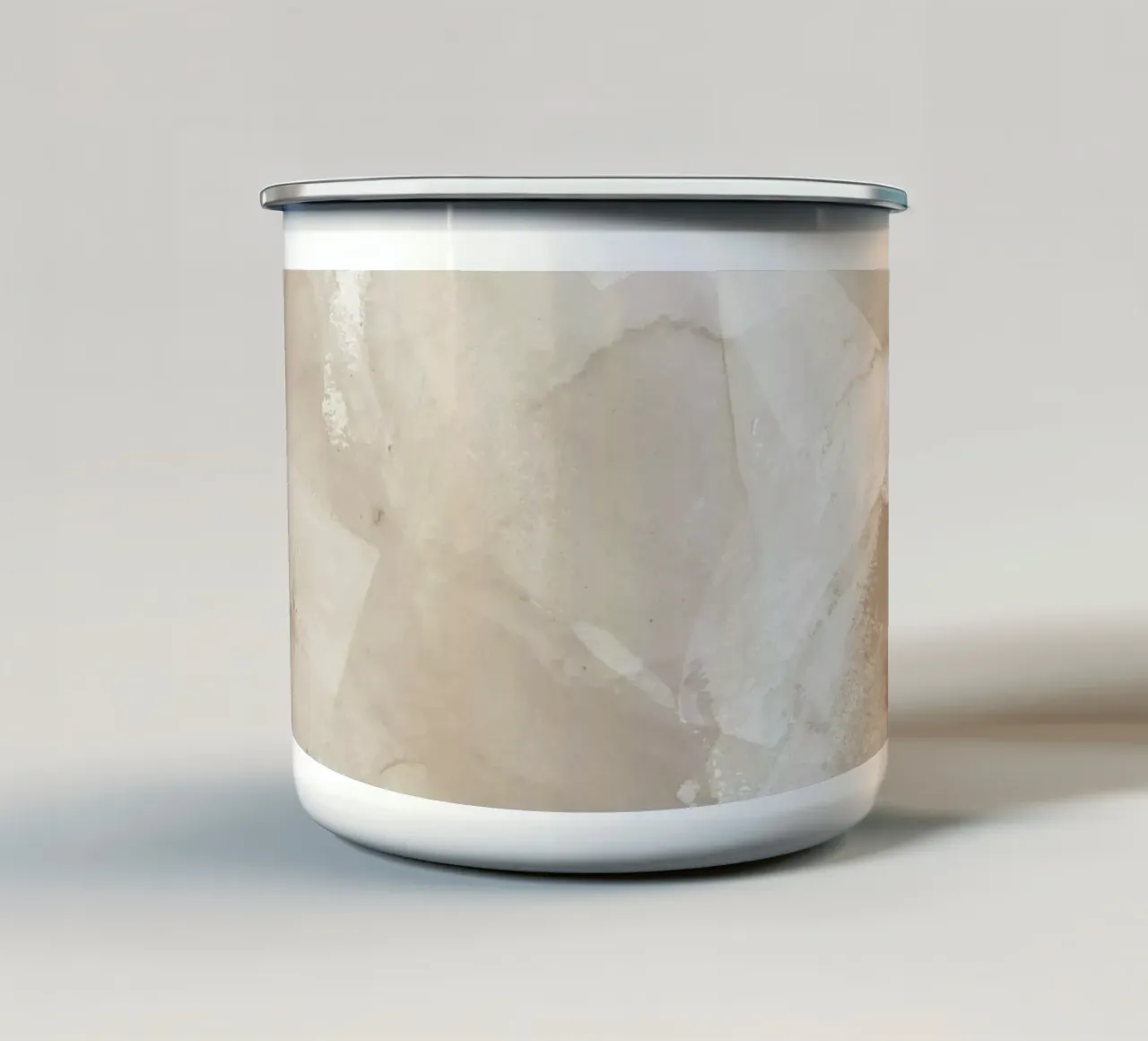 Pennellate di beige 6 tazza in smalto da NouveauPrints