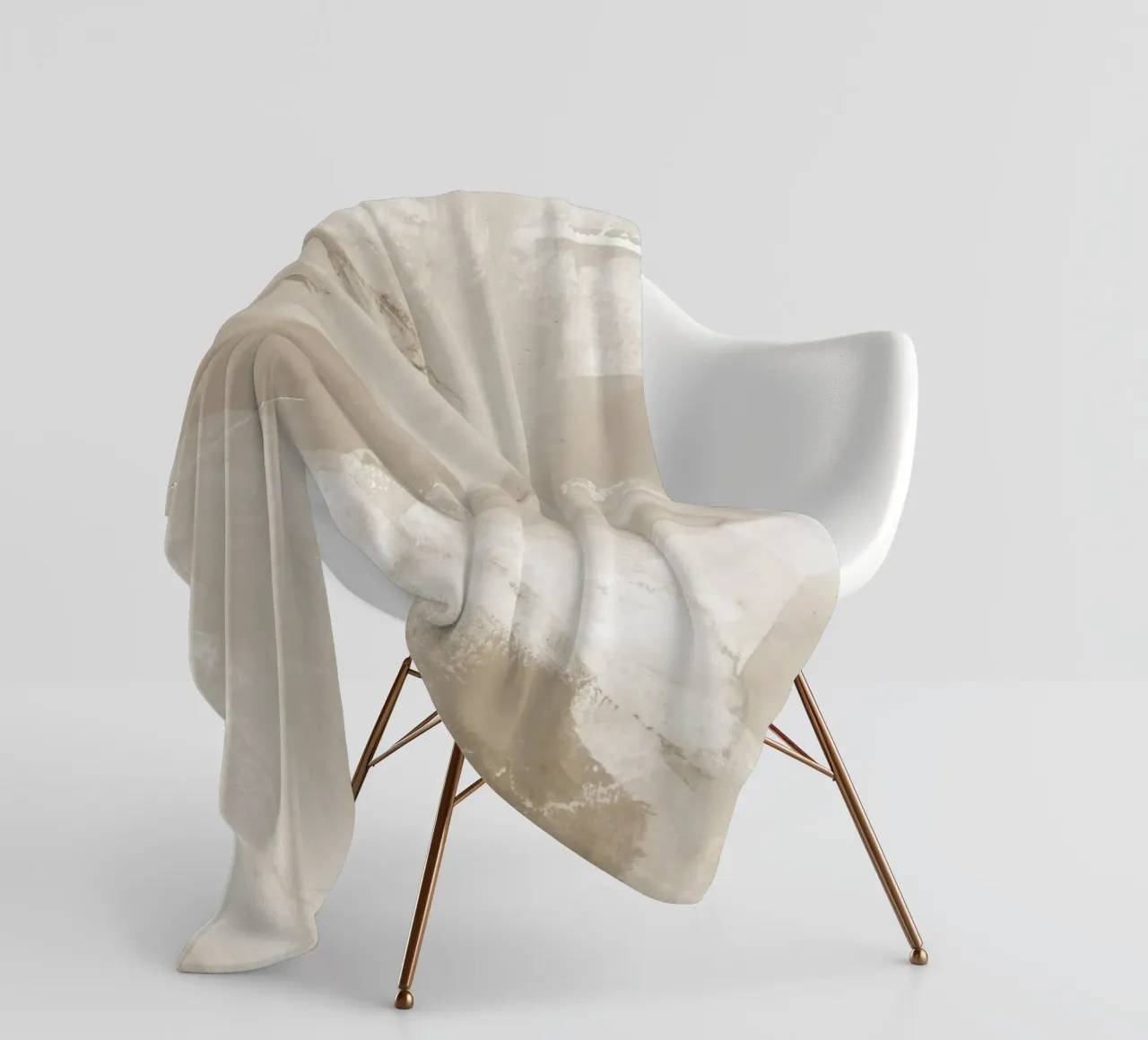 Pennellate di beige 6 coperta in pile da NouveauPrints