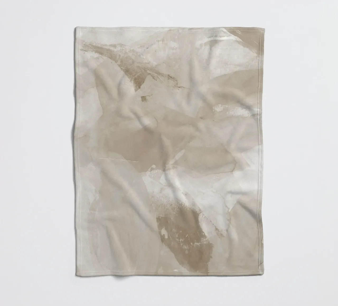 Pennellate di beige 6 coperta in pile da NouveauPrints