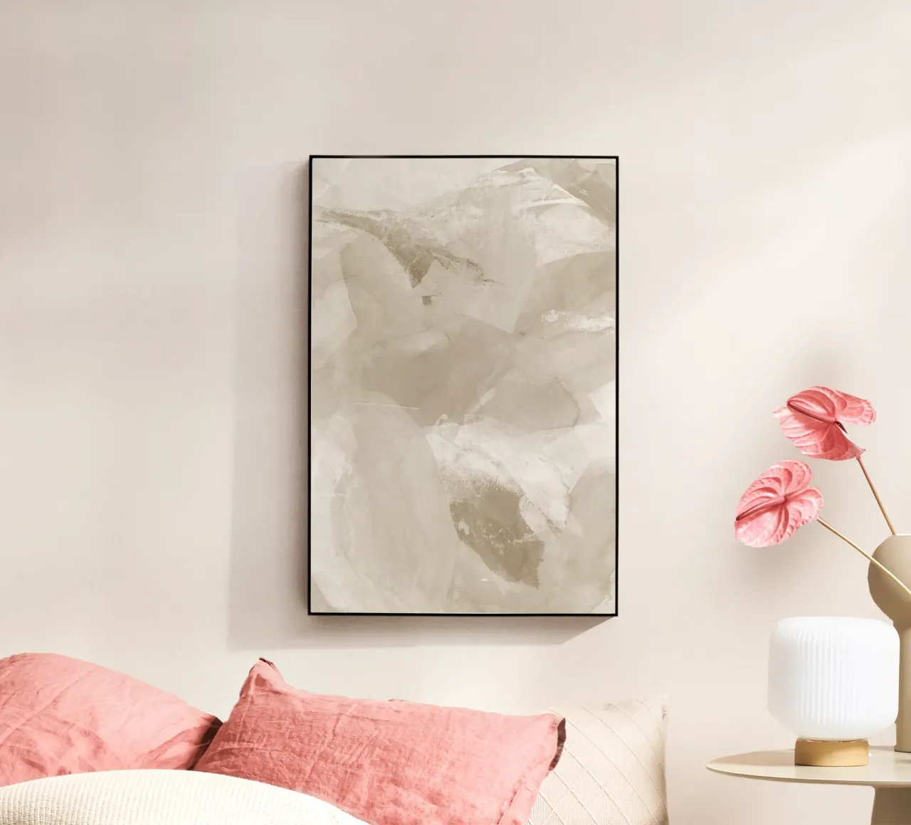 Pennellate di beige 6 plexiglass da NouveauPrints