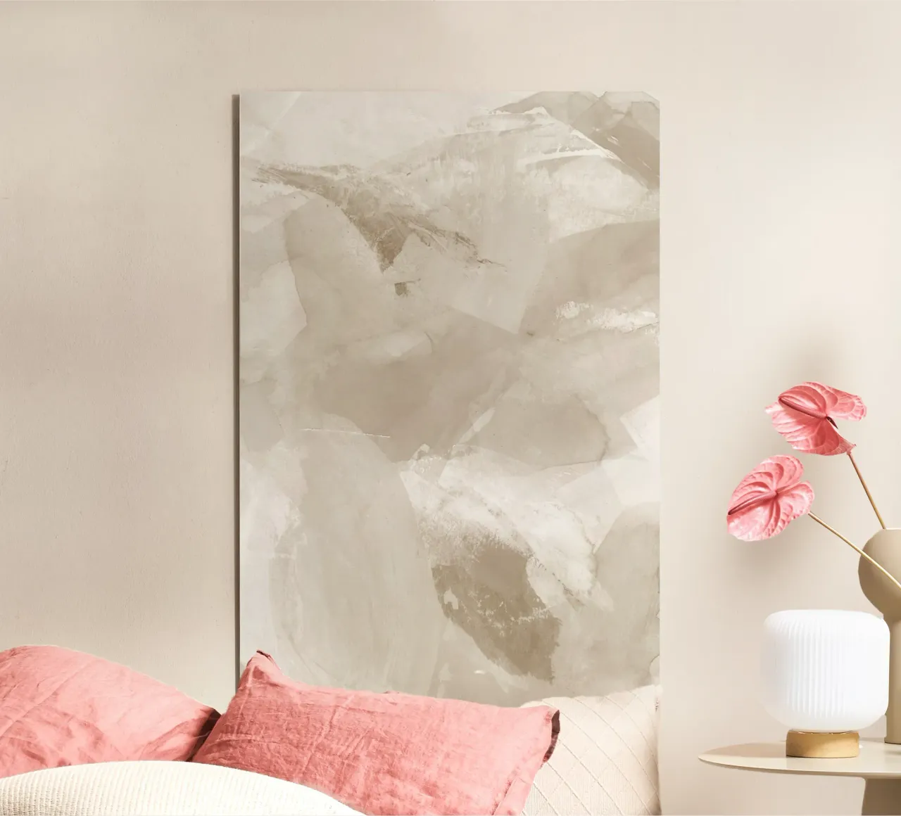 Brush strokes beige tones 6 forex plate by NouveauPrints