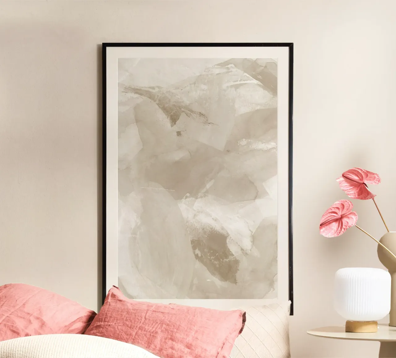 Pennellate di beige 6 carta hahnemühle da NouveauPrints