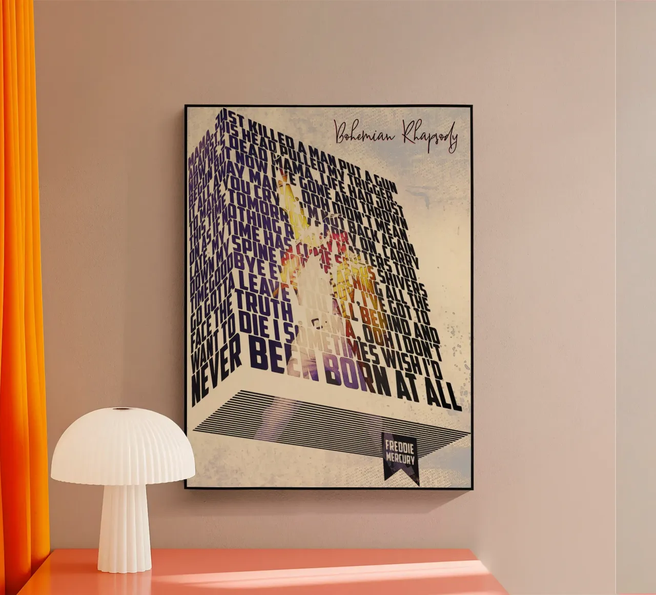 Bohemian Rhapsody (Libro dei testi) plexiglass da Gunawan Rb