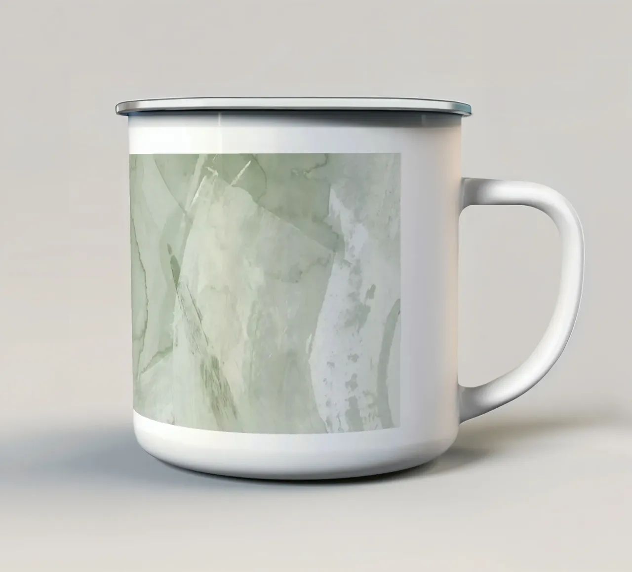 Pennellate di verde 4 tazza in smalto da NouveauPrints