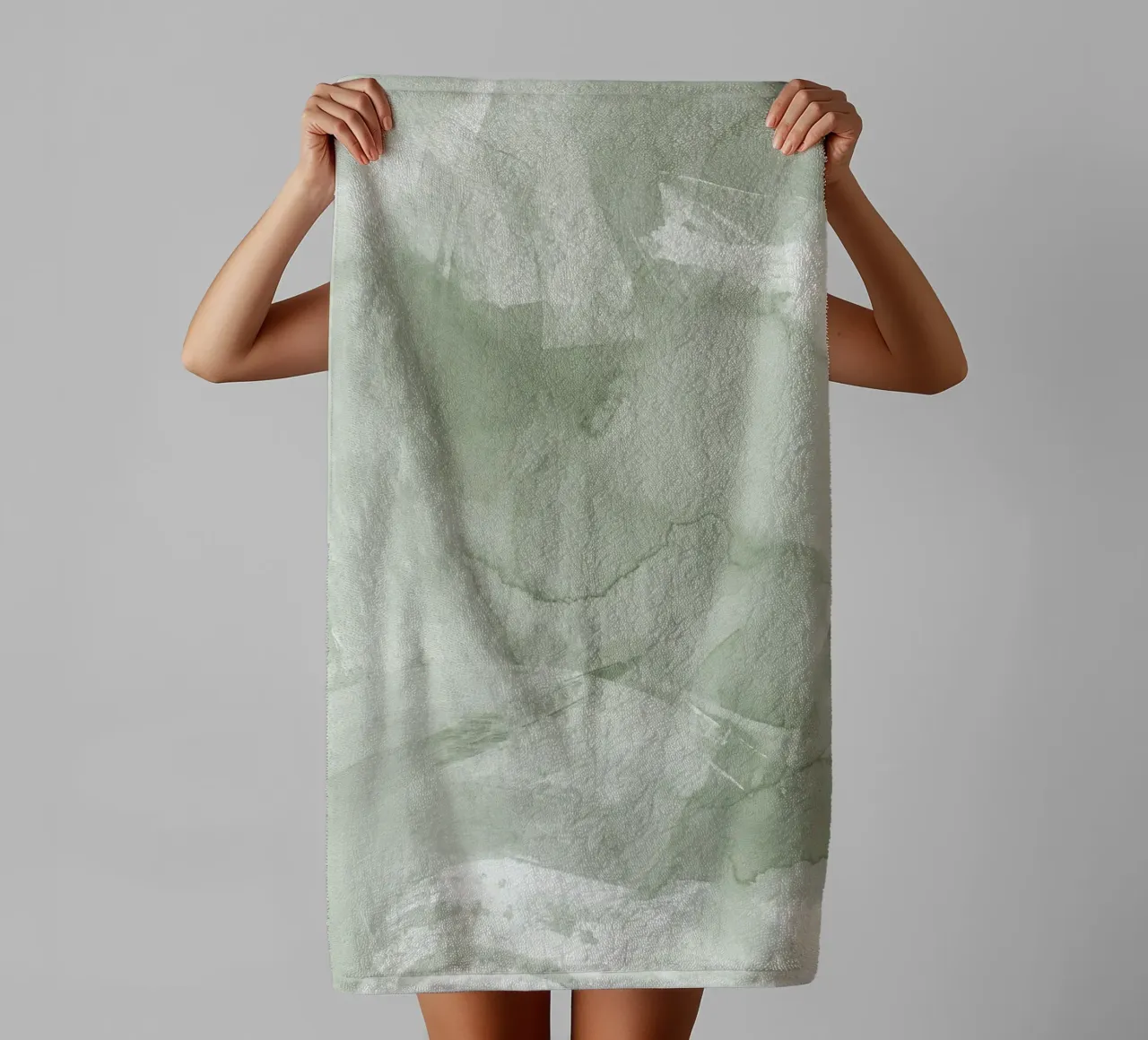 Pennellate di verde 4 asciugamano da bagno da NouveauPrints