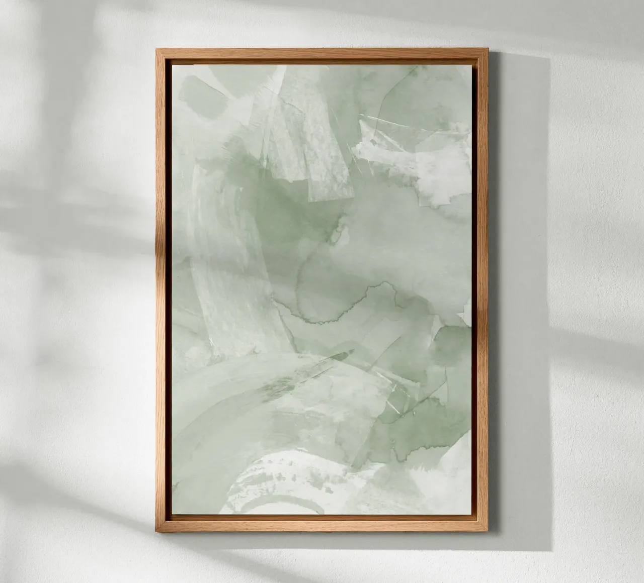 Pennellate di verde 4 tela con Cornice a cassetta da NouveauPrints
