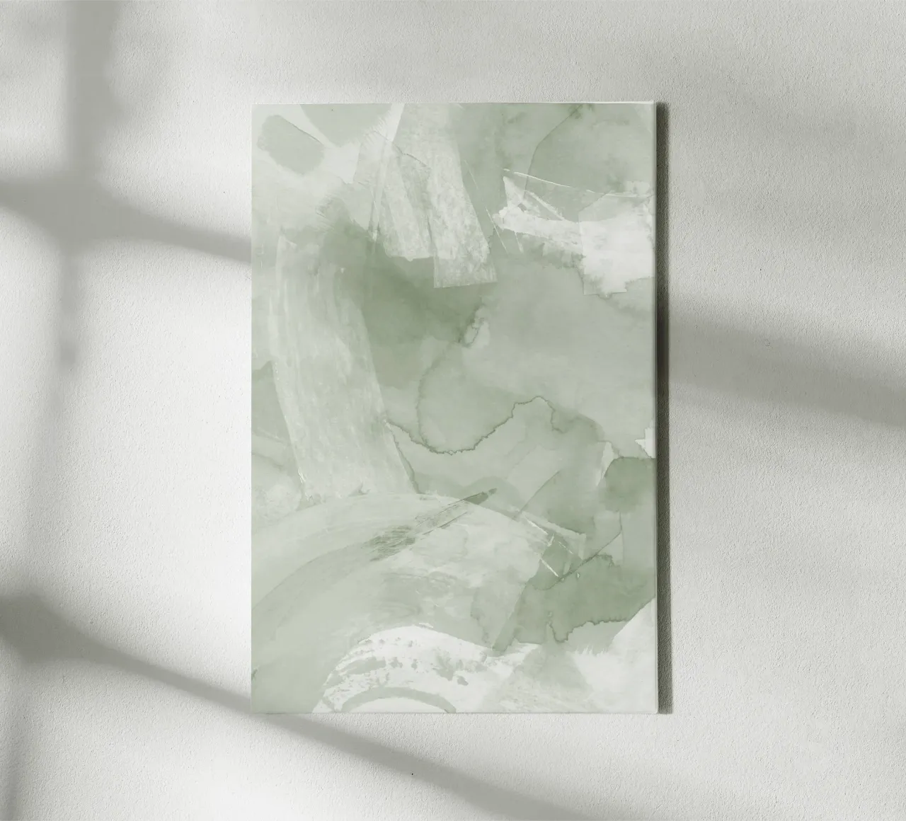 Pennellate di verde 4 tela con Cornice a cassetta da NouveauPrints
