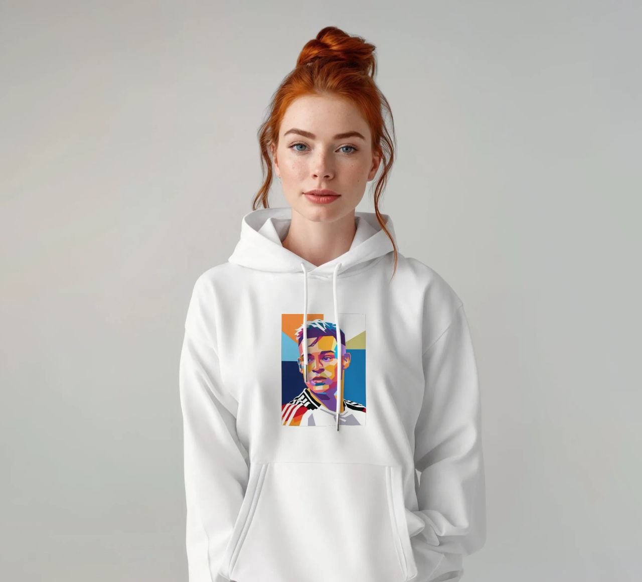 Ritratto pop art di Joshua Kimmich felpa con cappuccio da Hantamrata