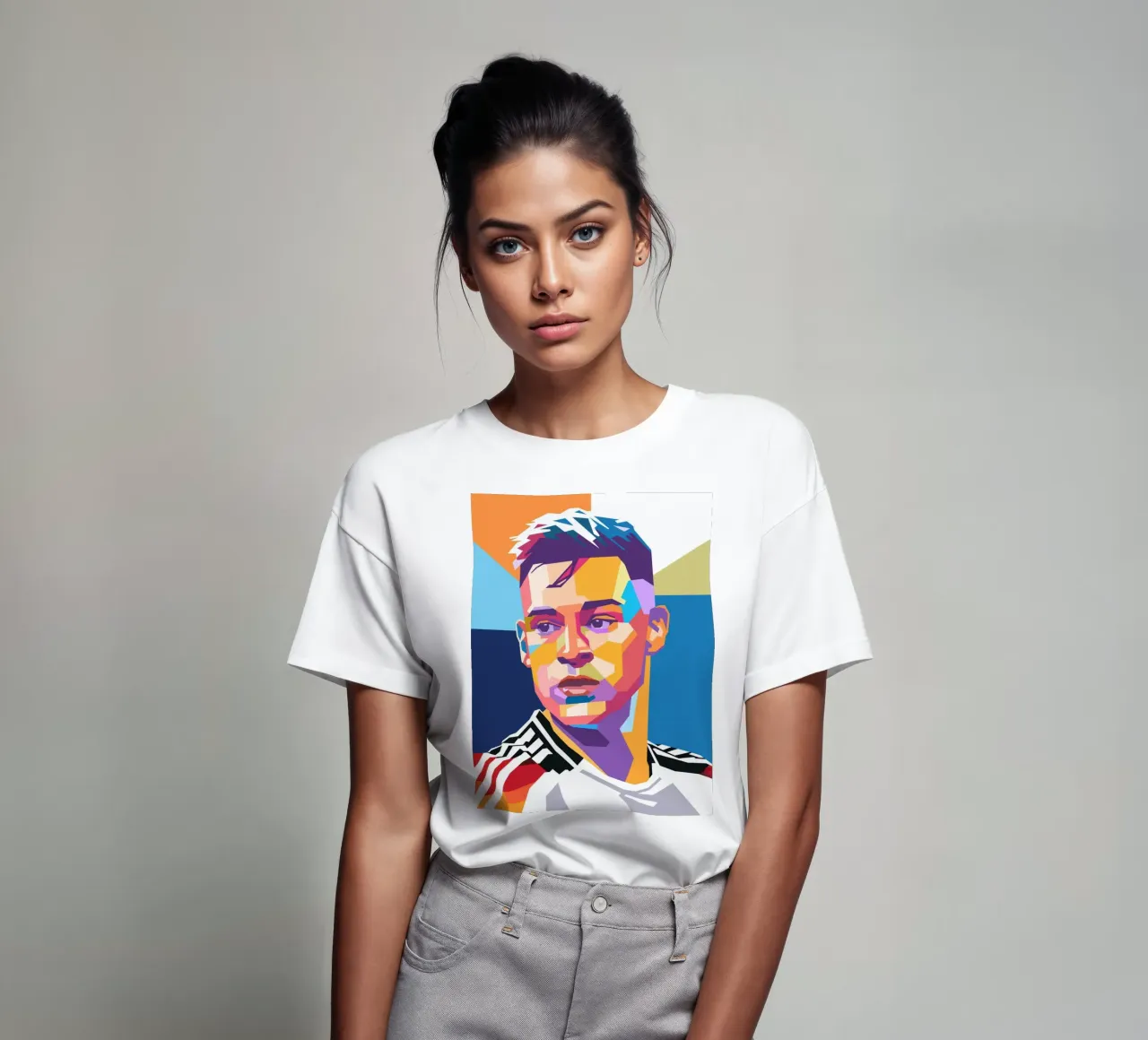 Ritratto pop art di Joshua Kimmich t-shirt da Hantamrata