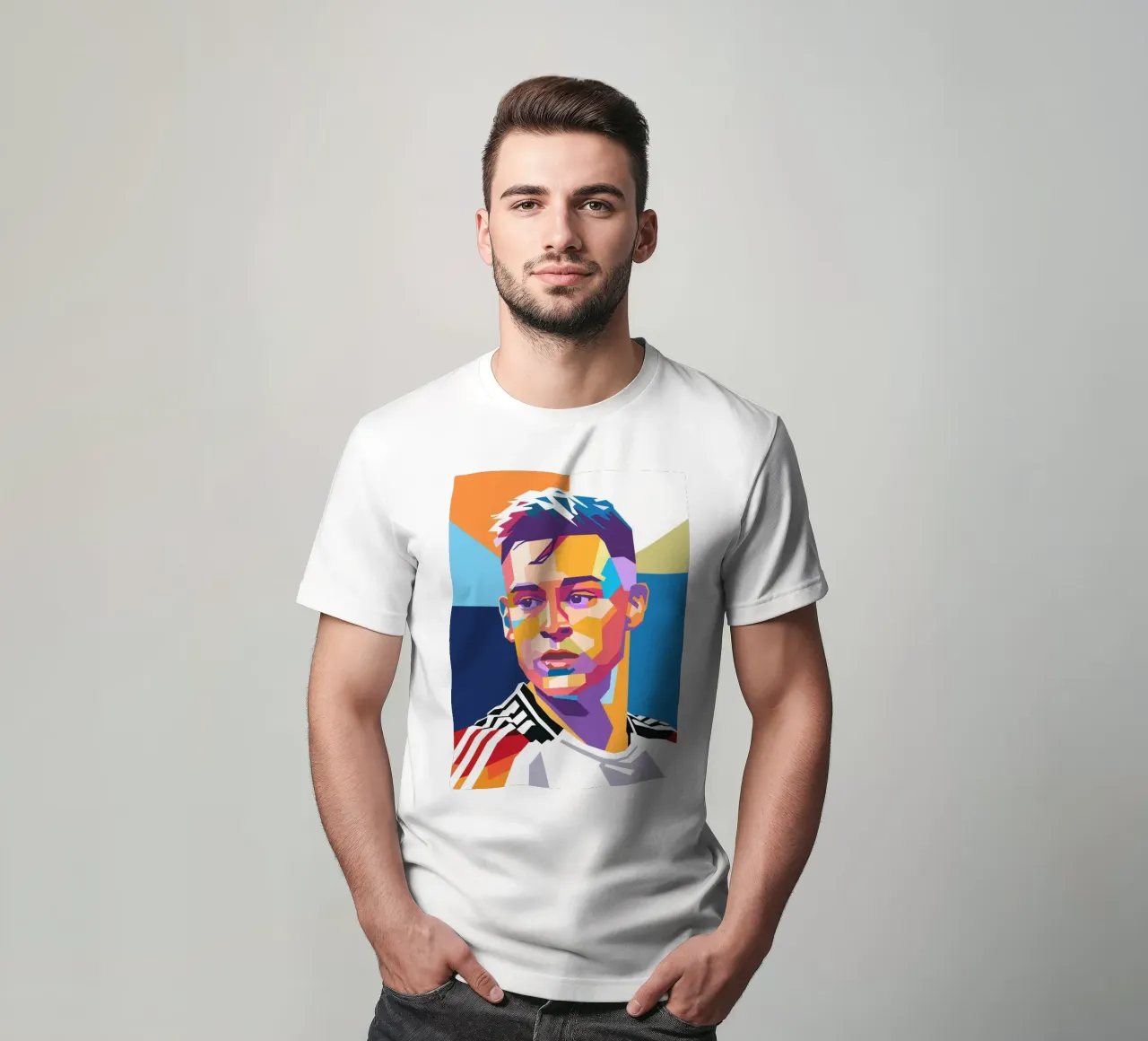 Ritratto pop art di Joshua Kimmich t-shirt da Hantamrata