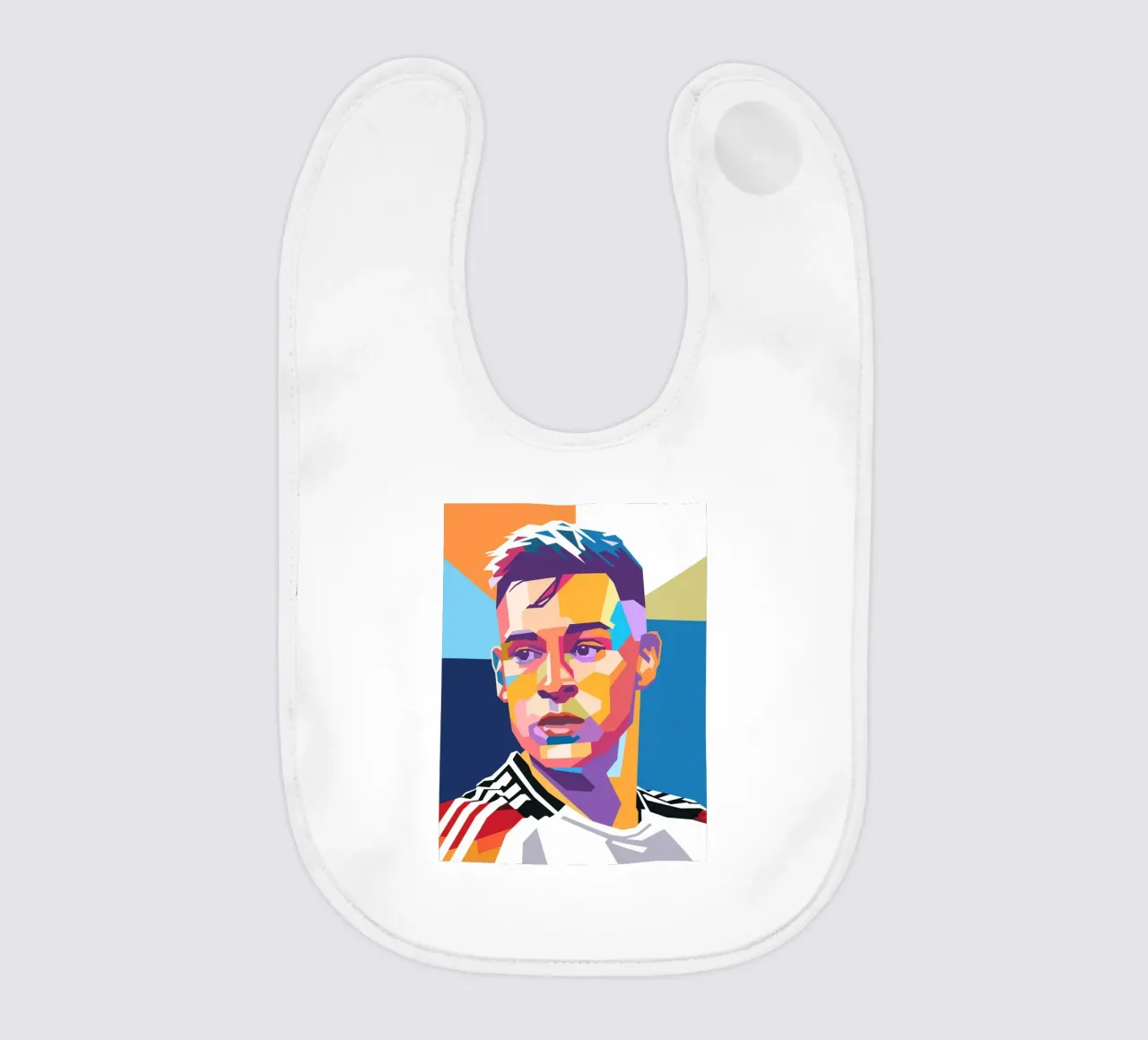 Retrato pop art de Joshua Kimmich babero de Hantamrata