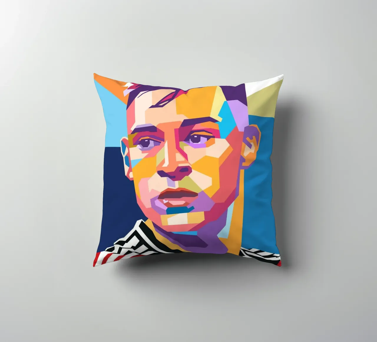 Retrato pop art de Joshua Kimmich cojín de Hantamrata