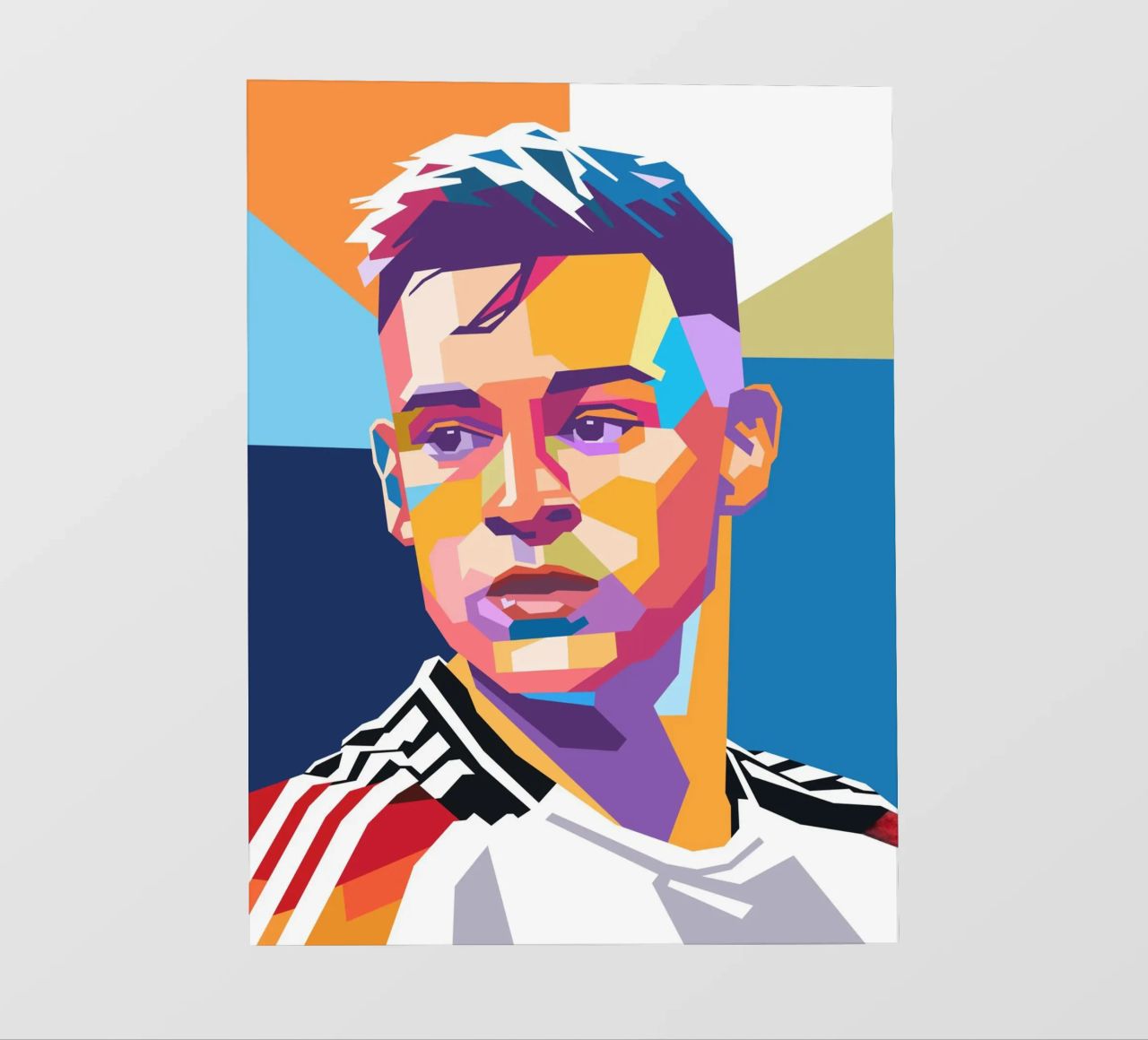 Ritratto pop art di Joshua Kimmich telo in pvc da Hantamrata