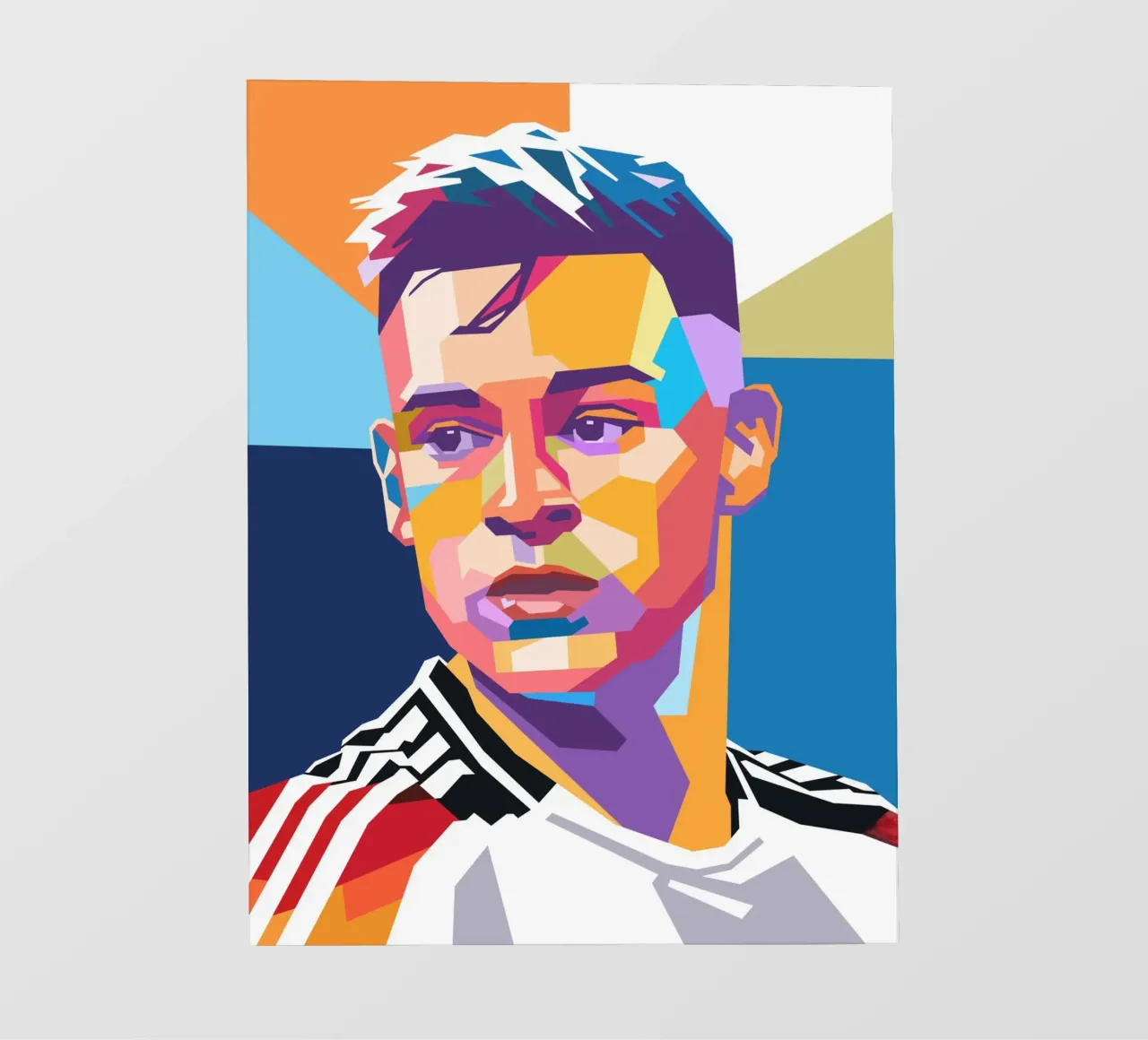 Ritratto pop art di Joshua Kimmich telo in pvc da Hantamrata